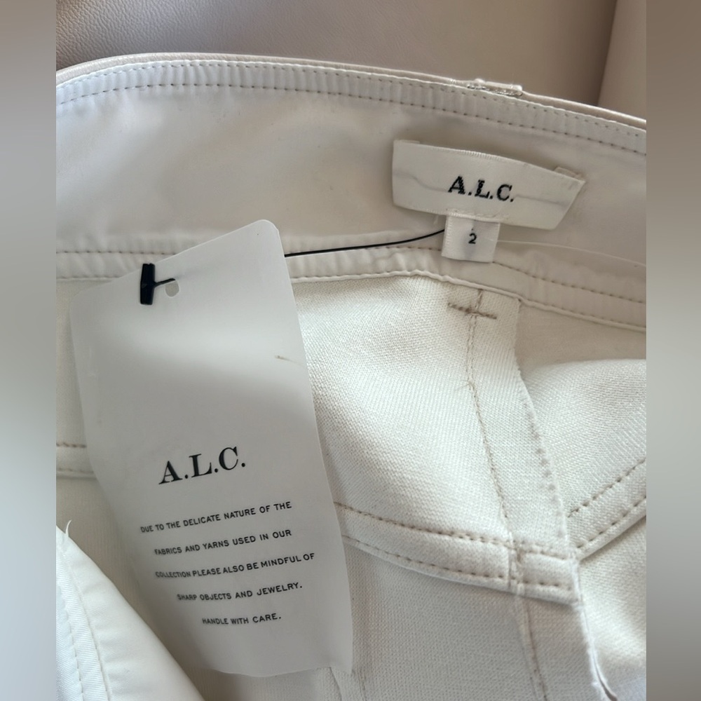 NWT A.L.C. Christopher Faux Leather Leg Pants Size 2 - Picture 16 of 16